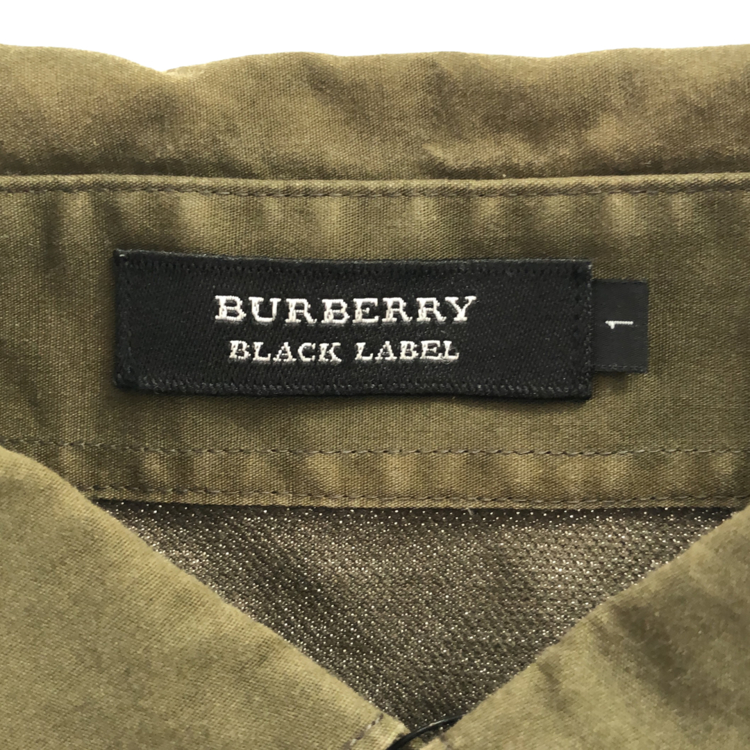 BURBERRY BLACK LABEL(バーバリーブラックレーベル)のBURBERRY  BLACK LABEL バーバリーブラックレーベル ポロシャツ トップス 刺繍 ロゴ D1P18-117-78 オリーブ コットン メンズのトップス(ポロシャツ)の商品写真