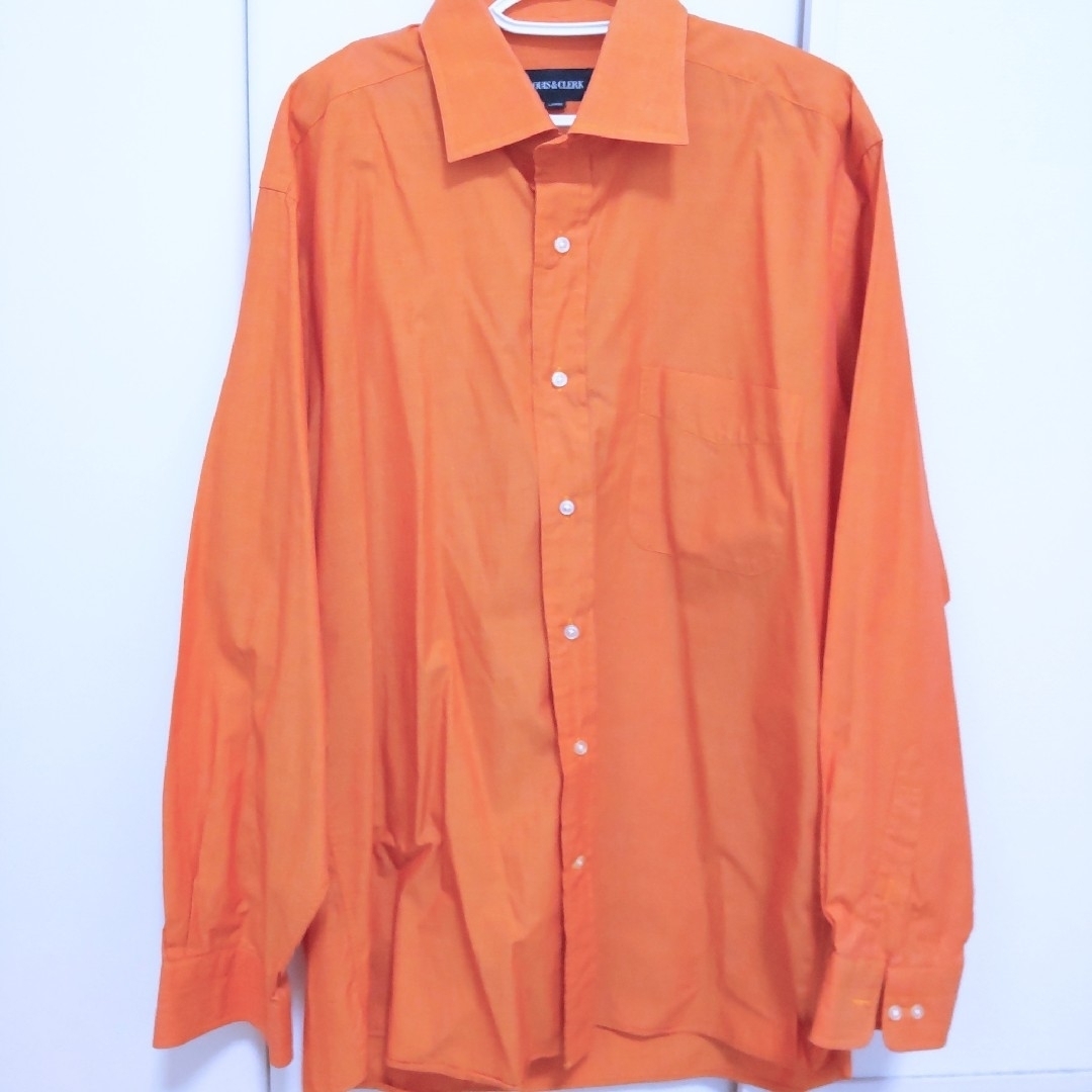 LOUIS & CLERK(ルイスアンドクラーク)のメンズ LOUIS&CLERK ルイス＆クラーク カラーシャツ オレンジ L メンズのトップス(シャツ)の商品写真