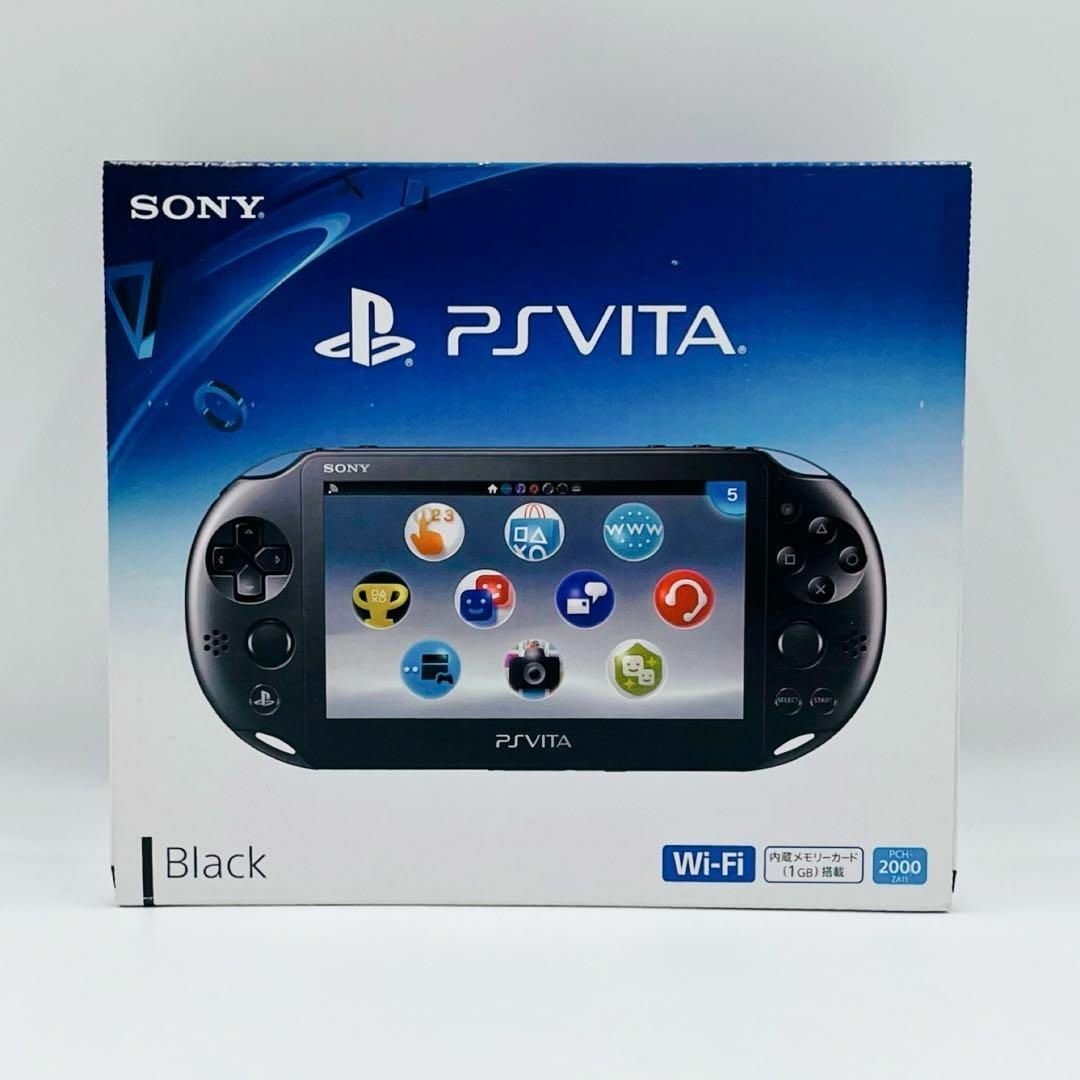 PlayStation Vita(プレイステーションヴィータ)のSONY PSVita PCH-2000 ZA11 ブラック Wi-Fiモデル エンタメ/ホビーのゲームソフト/ゲーム機本体(携帯用ゲーム機本体)の商品写真