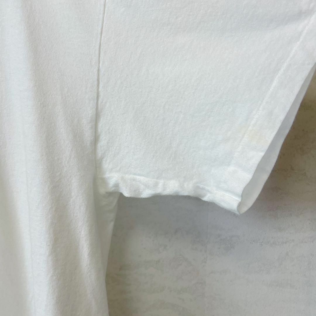 メイドインUSA　白ホワイトシングルステッチ　半袖Ｔシャツ　メンズ　古着 メンズのトップス(Tシャツ/カットソー(半袖/袖なし))の商品写真