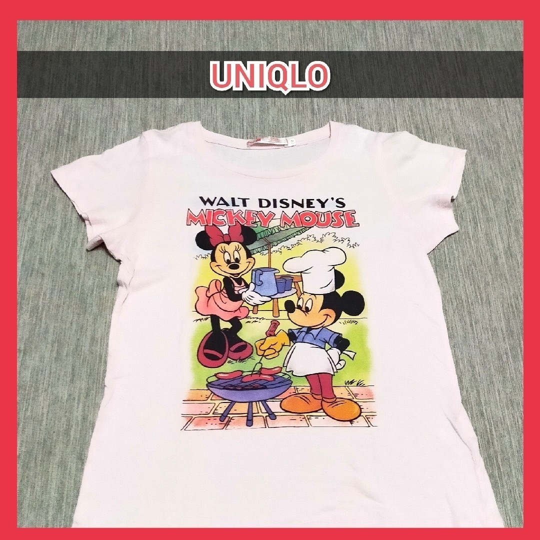 Disney(ディズニー)のユニクロ ディズニー ミッキー ミニー Tシャツ キッズ/ベビー/マタニティのキッズ服女の子用(90cm~)(Tシャツ/カットソー)の商品写真