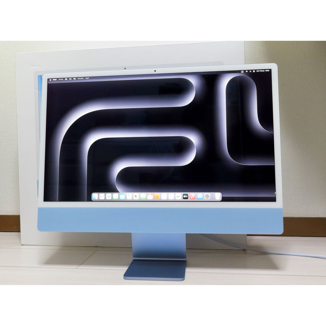 Mac (Apple)(マック)のM1 iMac 24 MGPK3J/A ブルー　メモリ8GB SSD256GB スマホ/家電/カメラのPC/タブレット(デスクトップ型PC)の商品写真