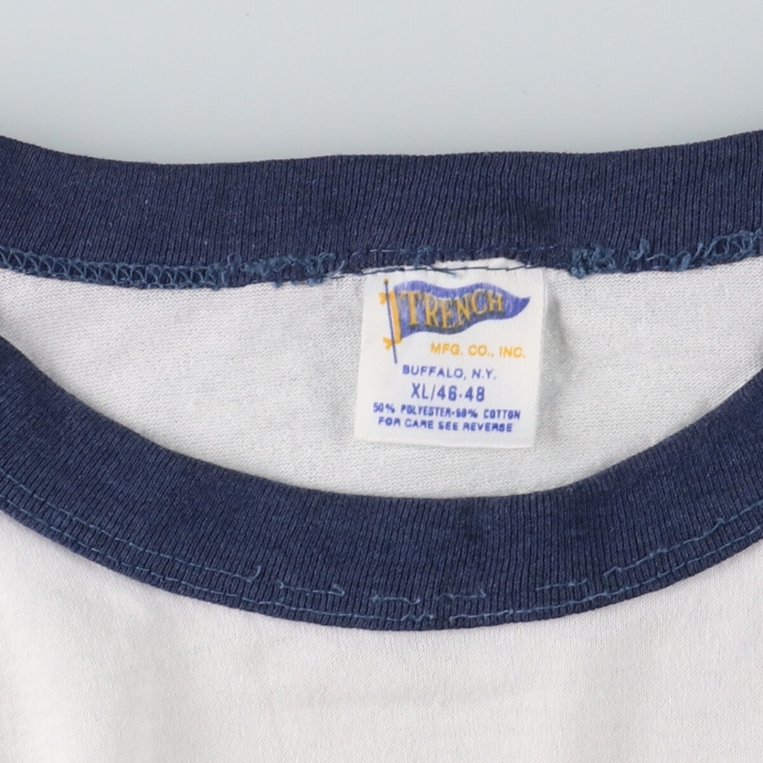 古着 80年代 TRENCH MLB NEW YORK YANKEES ニューヨークヤンキース 七分袖 ラグランTシャツ USA製 メンズXL ヴィンテージ /eaa447211 メンズのトップス(Tシャツ/カットソー(半袖/袖なし))の商品写真