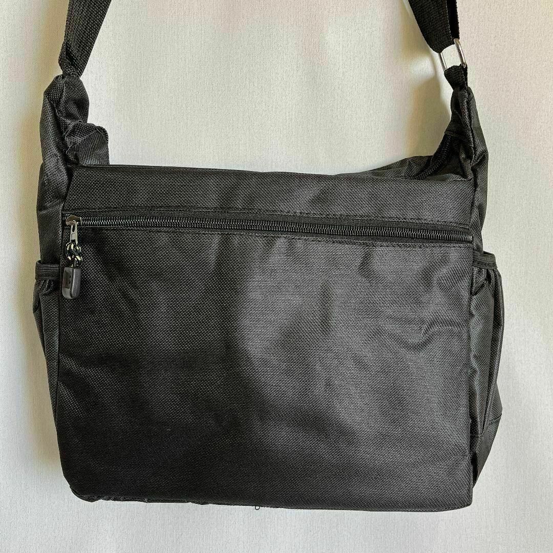 男女兼用 ショルダーバッグ 通勤 通学 アウトドア オックスフォード 黒 メンズのバッグ(ショルダーバッグ)の商品写真