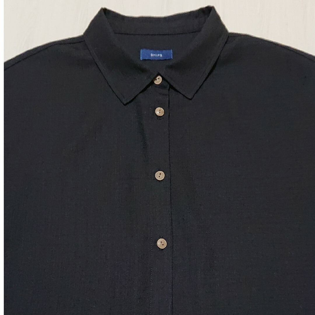 SHIPS(シップス)のリネンライク ノースリーブシャツ レディースのトップス(シャツ/ブラウス(半袖/袖なし))の商品写真