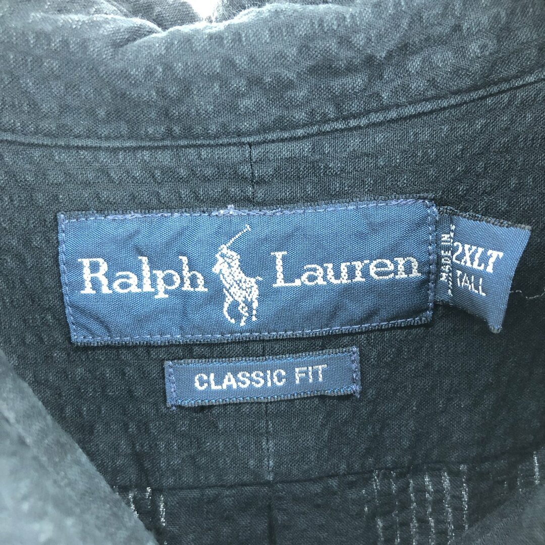 Ralph Lauren(ラルフローレン)の古着 ラルフローレン Ralph Lauren CLASSIC FIT シアサッカー 半袖 ボタンダウンシャツ メンズXXL/eaa443748 メンズのトップス(シャツ)の商品写真