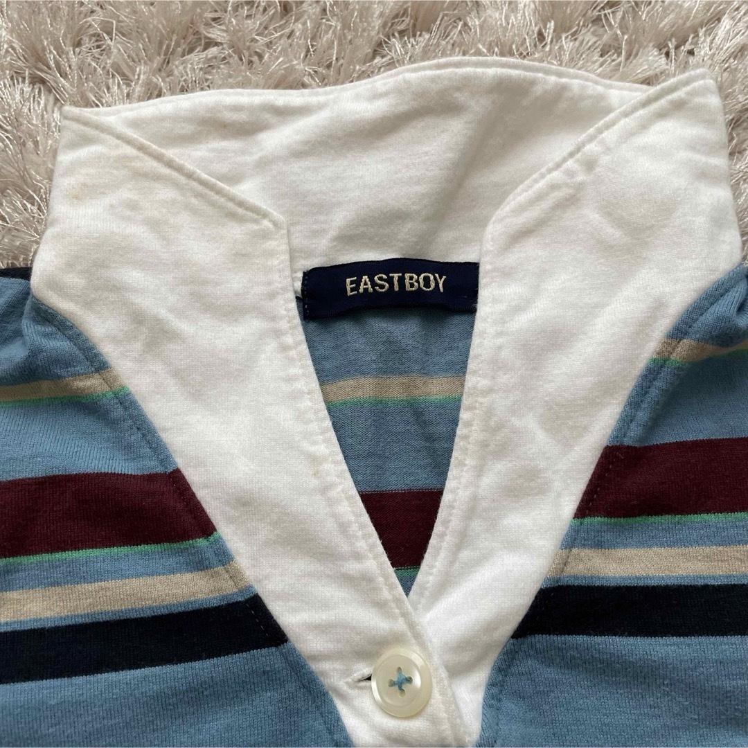 EASTBOY(イーストボーイ)のイーストボーイ　eastboy レディース　トップス　ロンT ボーダー　古着 レディースのトップス(Tシャツ(長袖/七分))の商品写真