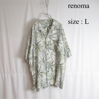 RENOMA - renoma コットン レーヨン 開襟シャツ オープンカラー シャツ トップス