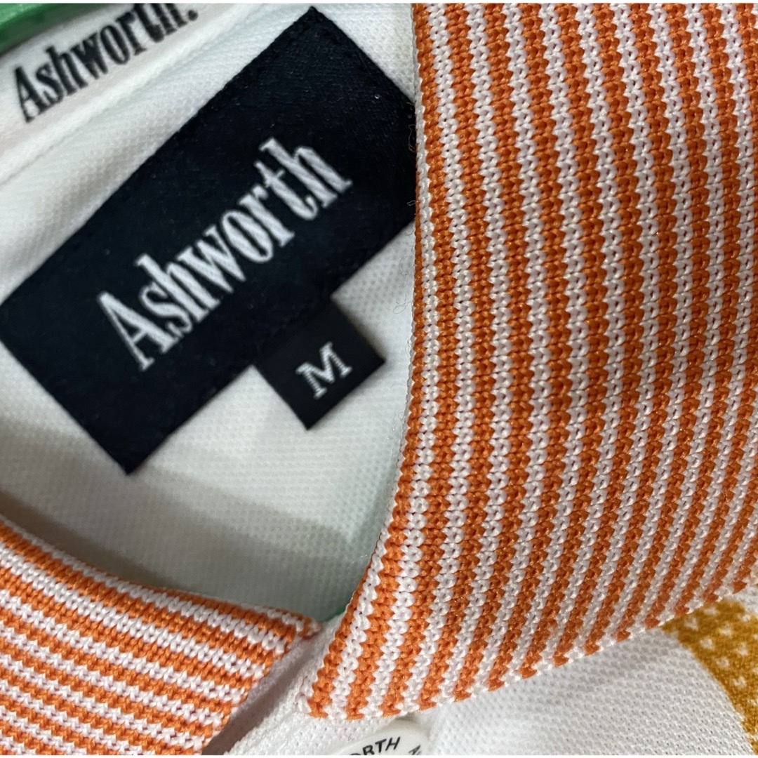 Ashworth(アシュワース)のアシュワース メンズウェア Mサイズ ポロシャツ　モンステラ柄 メンズのトップス(ポロシャツ)の商品写真