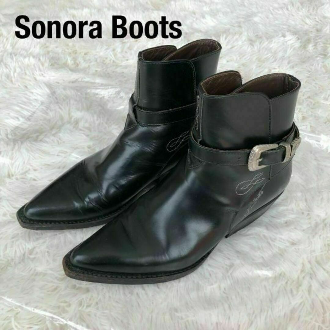 Sonora Bootsソノラブーツ　ショートブーツ　ブラック黒　ウエスタン レディースの靴/シューズ(ブーツ)の商品写真