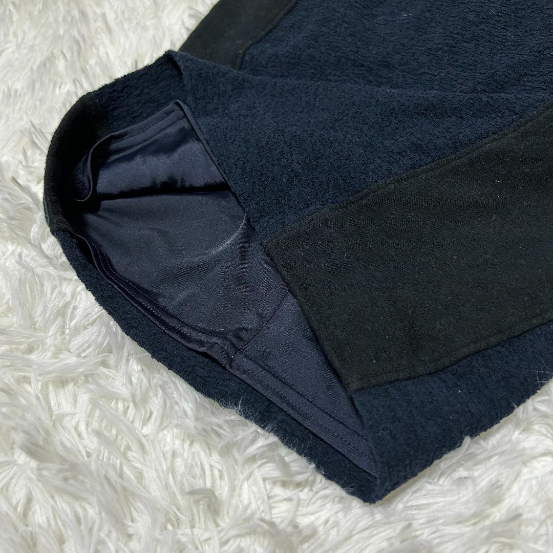 【超美品】マイダルタニアン ひざ丈スカート 36 ブラック ネイビー ✓3475 レディースのスカート(ひざ丈スカート)の商品写真