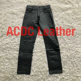 ACDC Leather本革レザーパンツ　ブラック黒　28インチ(その他)