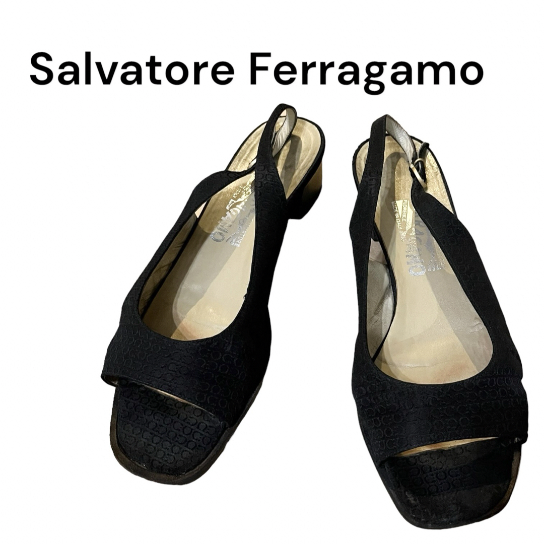 Salvatore Ferragamo(サルヴァトーレフェラガモ)のSalvatore Ferragamo オープントゥ ストラップサンダル 8D レディースの靴/シューズ(サンダル)の商品写真