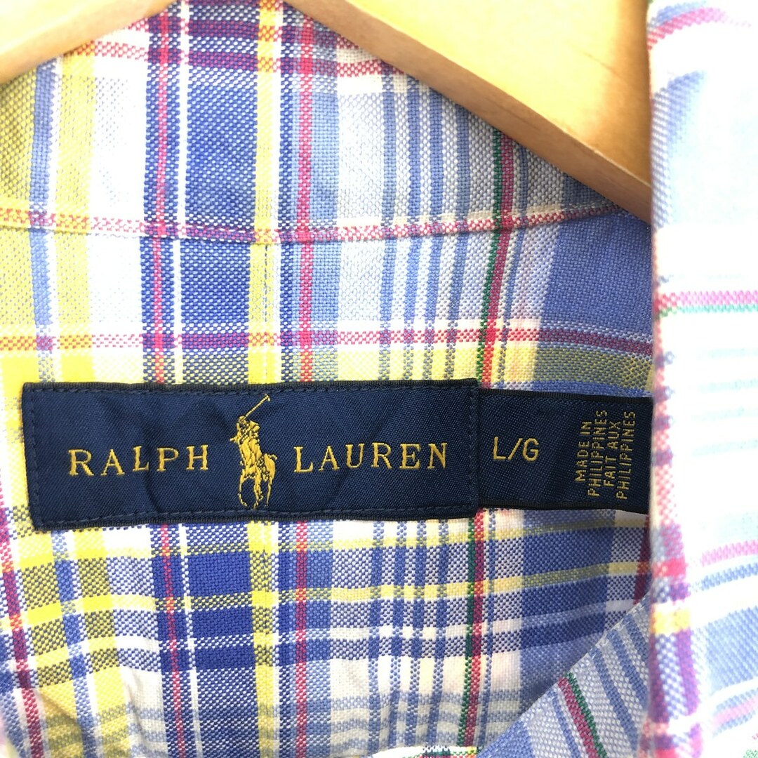 Ralph Lauren(ラルフローレン)の古着 ラルフローレン Ralph Lauren タータンチェック 半袖 ボタンダウン チェックシャツ メンズL /eaa443765 メンズのトップス(シャツ)の商品写真
