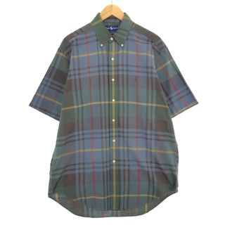 ラルフローレン(Ralph Lauren)の古着 ラルフローレン Ralph Lauren BLAKE 半袖 ボタンダウン チェックシャツ メンズM /eaa443769(シャツ)