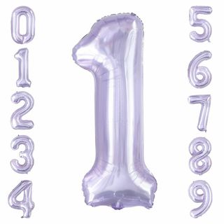 【色:パープル_サイズ:1】GRESATEK バルーン 数字 風船 誕生日 紫 (その他)