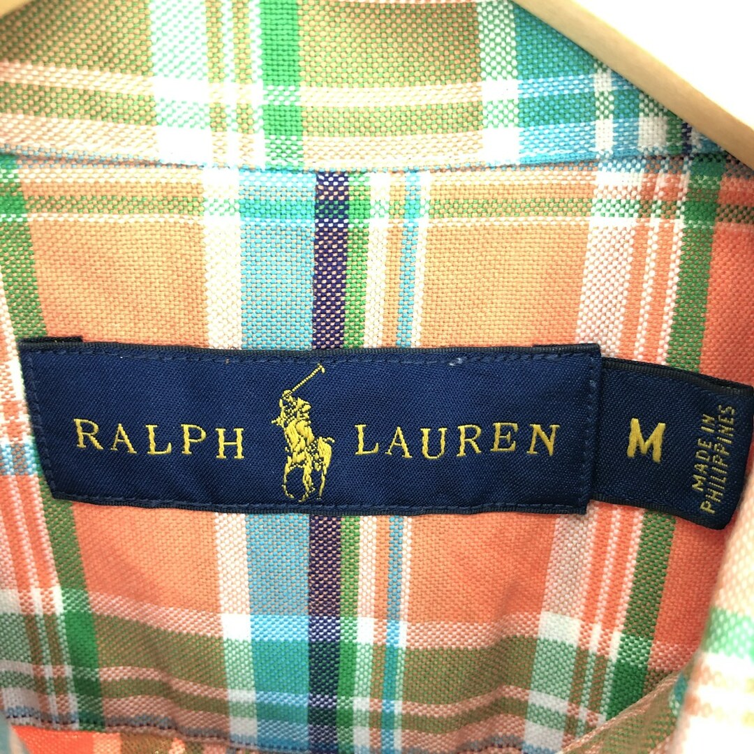 Ralph Lauren(ラルフローレン)の古着 ラルフローレン Ralph Lauren 半袖 ボタンダウン チェックシャツ メンズM /eaa443774 メンズのトップス(シャツ)の商品写真