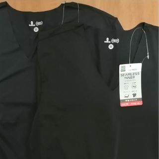 新品 情熱価格PLUS シームレス インナーTシャツ Mサイズ 2枚組(Tシャツ/カットソー(半袖/袖なし))