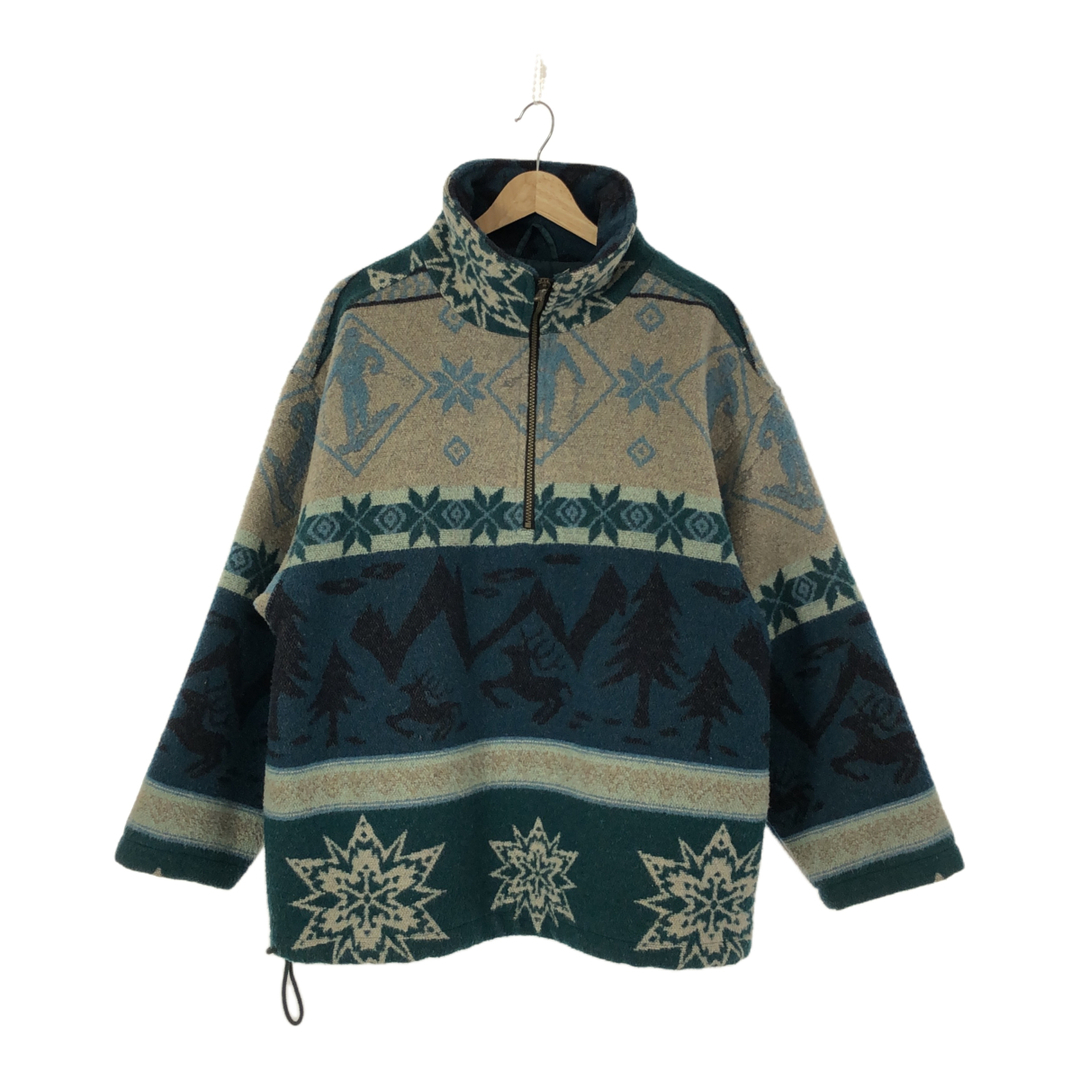 L.L.Bean(エルエルビーン)のL.L Been 90's 90年代 エルエルビーン Pullover Wool Jacket ポルトガル製 プルオーバージャケット 総柄 WOOL アメカジ メンズのジャケット/アウター(その他)の商品写真