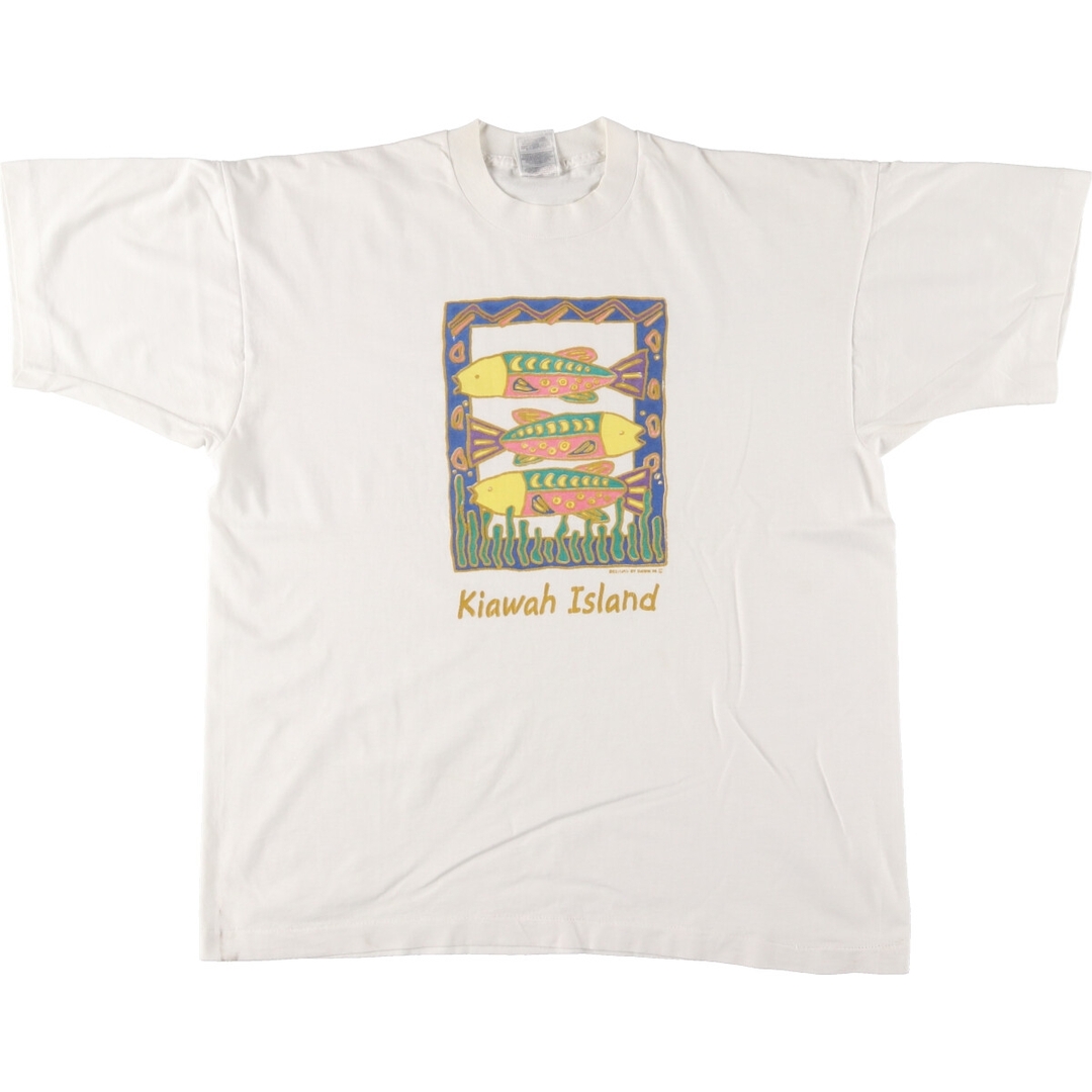 FRUIT OF THE LOOM(フルーツオブザルーム)の古着 90年代 フルーツオブザルーム FRUIT OF THE LOOM 魚柄 プリントTシャツ メンズXL ヴィンテージ /eaa444574 メンズのトップス(Tシャツ/カットソー(半袖/袖なし))の商品写真