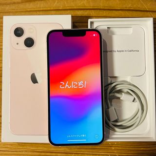 アイフォーン(iPhone)のiPhone 13 mini ピンク 128 GB au(スマートフォン本体)