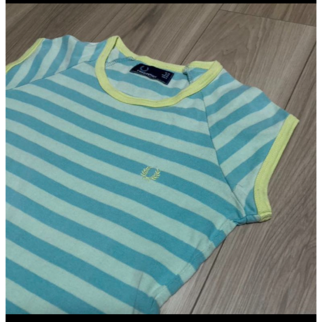 FRED PERRY(フレッドペリー)のフレッドペリーペパーミントボーダーコットンT レディースのトップス(Tシャツ(半袖/袖なし))の商品写真