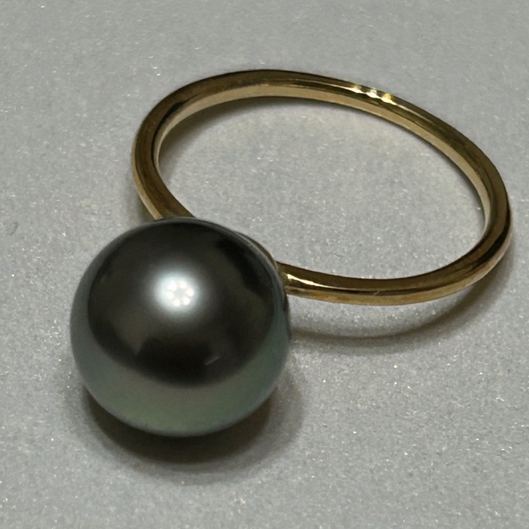 大特価🍀新品 K18 黒蝶真珠 リング レディースのアクセサリー(リング(指輪))の商品写真