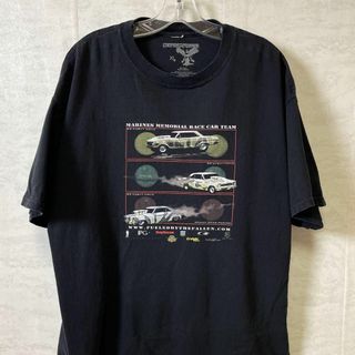 半袖Ｔシャツ　ビンテージ　オールドカー　オーバーサイズＸＬ　黒ブラックメンズ古着(Tシャツ/カットソー(半袖/袖なし))