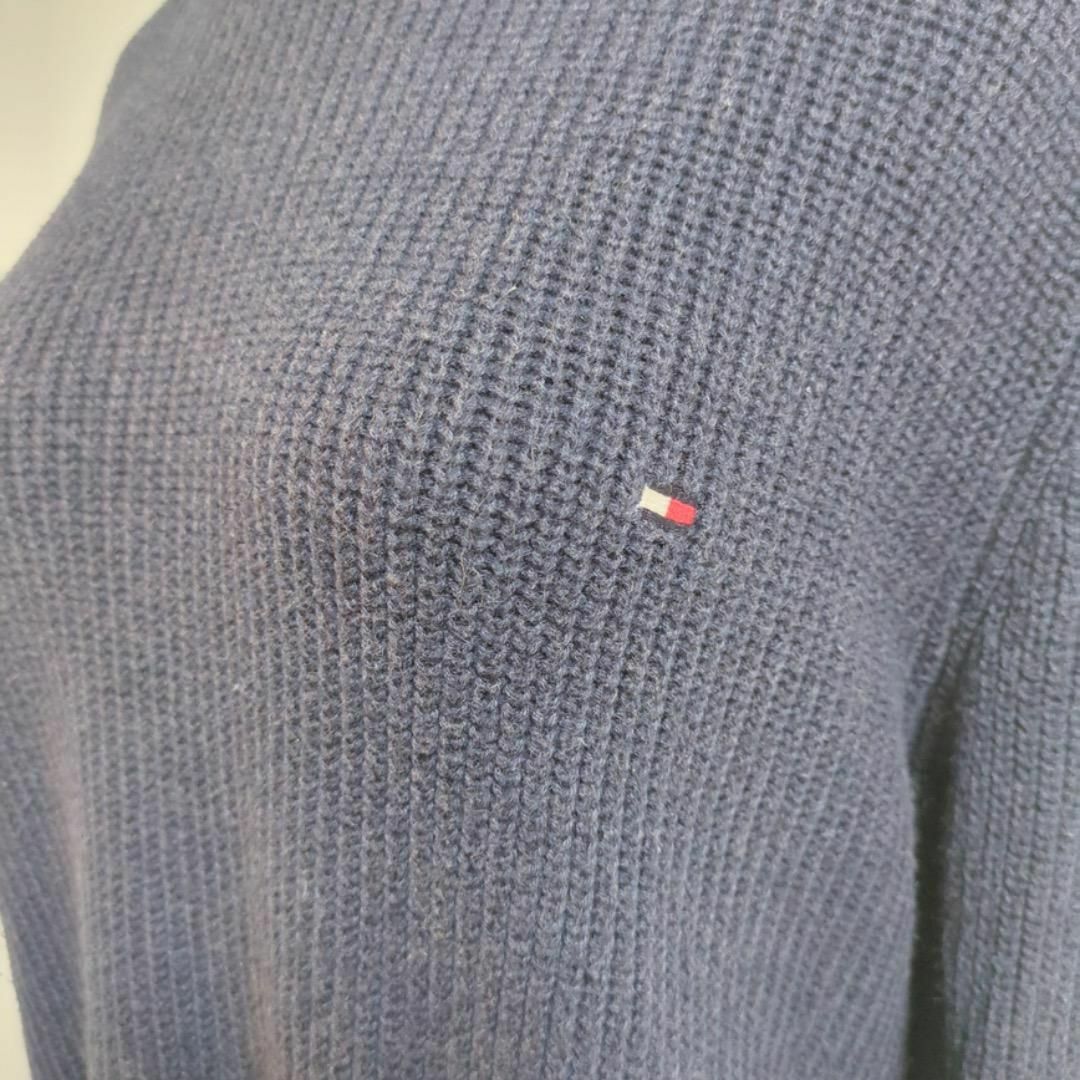 TOMMY HILFIGER(トミーヒルフィガー)のMA078/TOMMY HILFIGER ニット セーター 無地 ロゴ刺繍 レディースのトップス(ニット/セーター)の商品写真