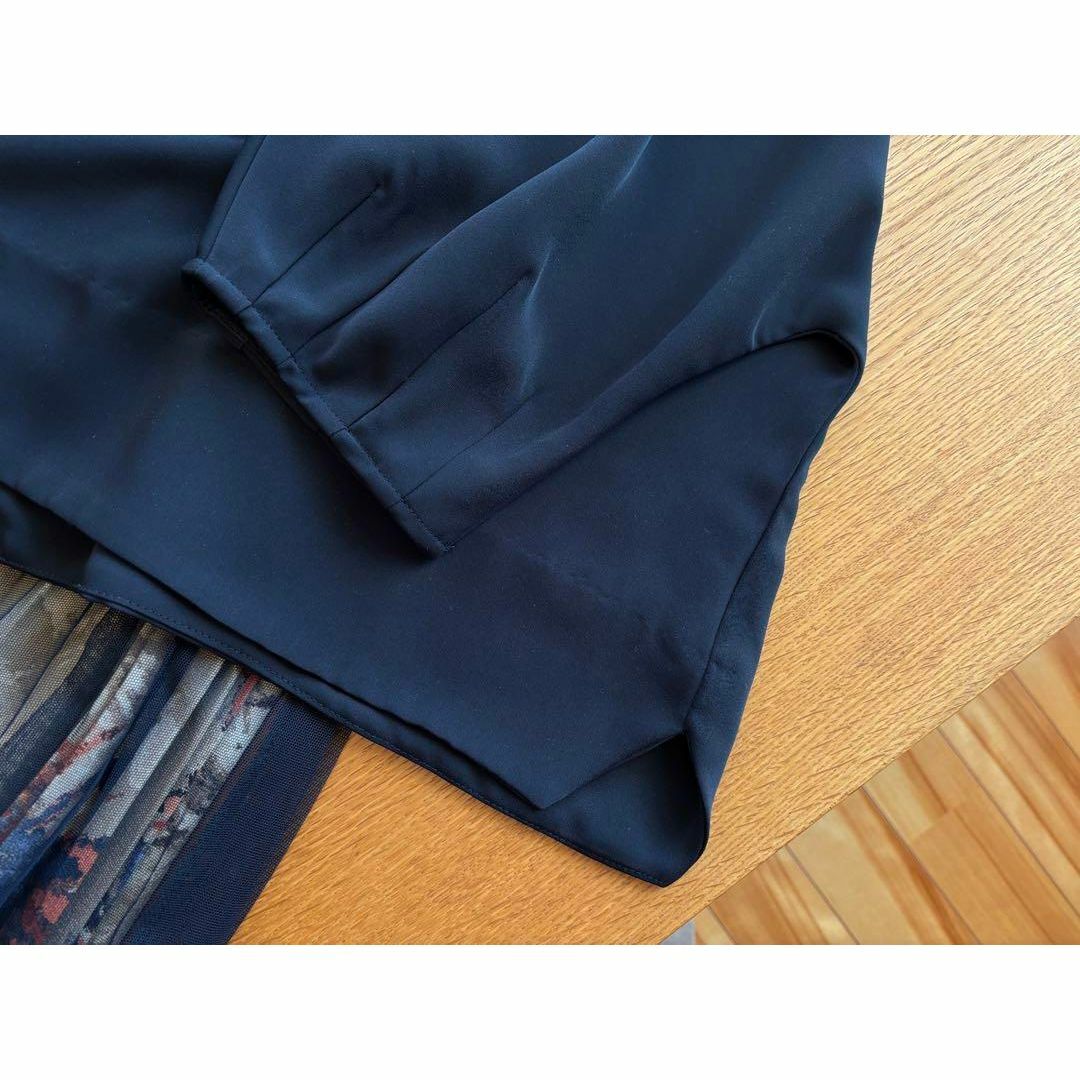 anana アナナ 七分袖 カットソー ブラウス ネイビー 紺色 フリーサイズ レディースのトップス(カットソー(半袖/袖なし))の商品写真