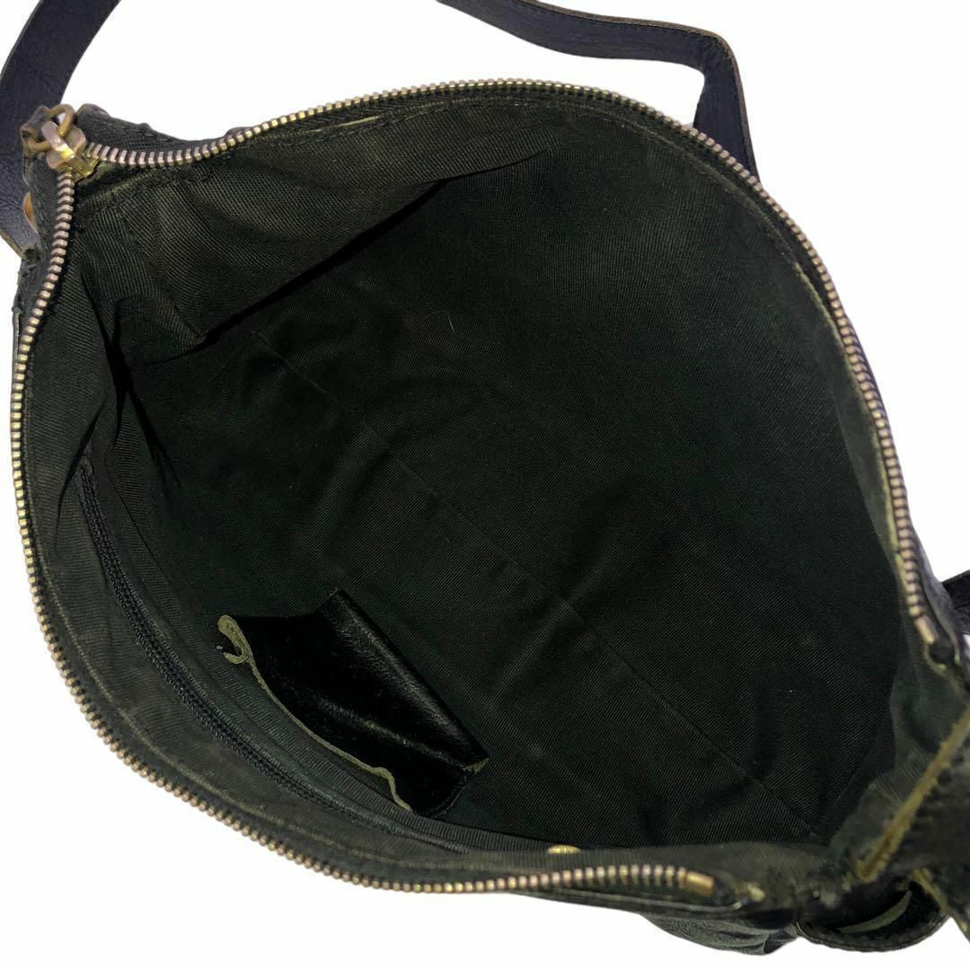 IL BISONTE(イルビゾンテ)のイルビゾンテ ショルダー ハンドバッグ トートバッグ 2way レザー 黒 レディースのバッグ(ショルダーバッグ)の商品写真