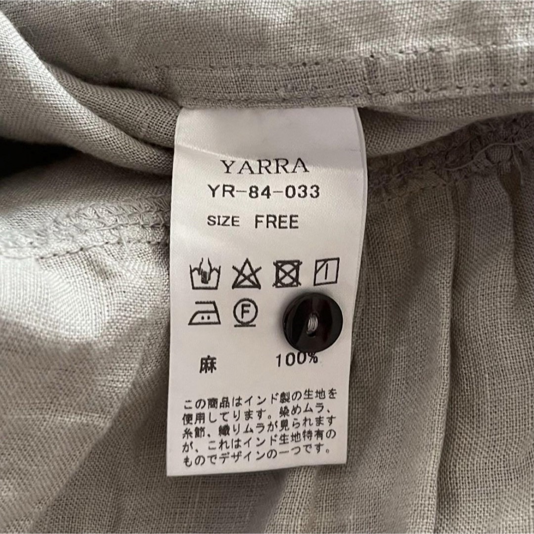 YARRA(ヤラ)のYARRA ヤラ リネン ブラウス シャツ レース フリル レディースのトップス(シャツ/ブラウス(長袖/七分))の商品写真