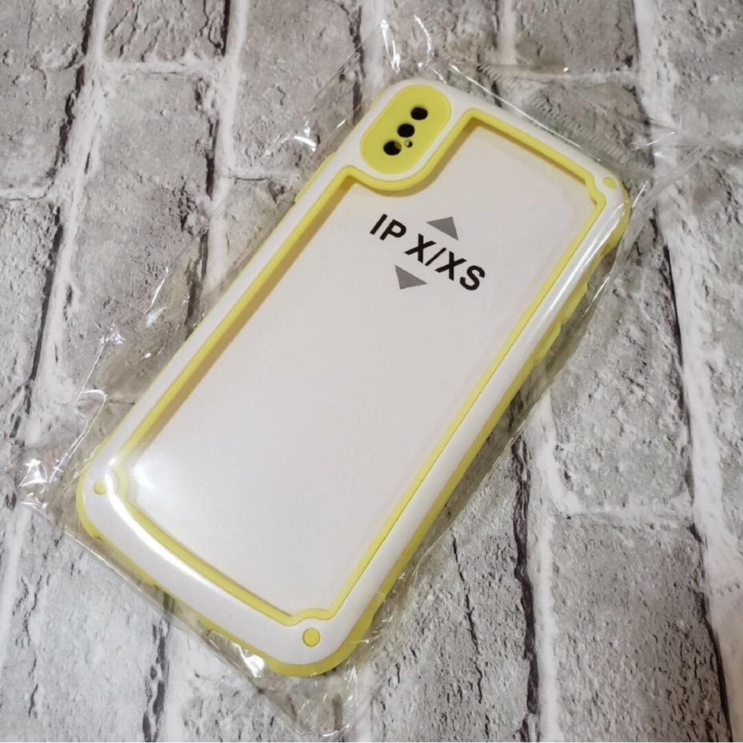 iPhoneX/XS イエロー iPhoneケース 大人気 シンプル フレーム スマホ/家電/カメラのスマホアクセサリー(iPhoneケース)の商品写真