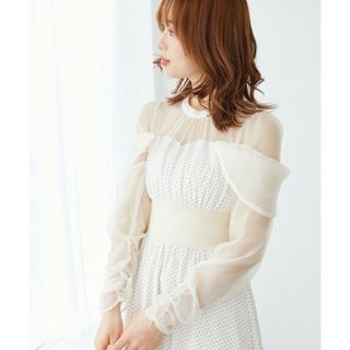 マジェスティックレゴン(MAJESTIC LEGON)のシアードッキングコルセットワンピ マジェスティックレゴン オフホワイト(ロングワンピース/マキシワンピース)