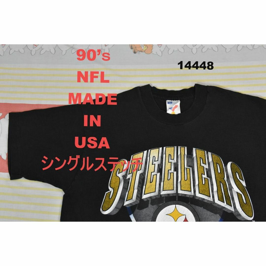 NFL 90’ｓ Tシャツ t14448 USA製 シングルステッチ ビンテージ メンズのトップス(Tシャツ/カットソー(半袖/袖なし))の商品写真