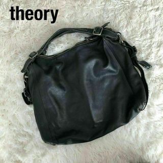 theory - Theoryセオリー　レザートートバッグ　ブラック黒