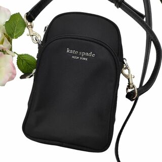 ケイトスペードニューヨーク(kate spade new york)のケイトスペード ミニショルダーバッグ ナイロン ロゴ 金具 ブラック 肩掛け(ショルダーバッグ)