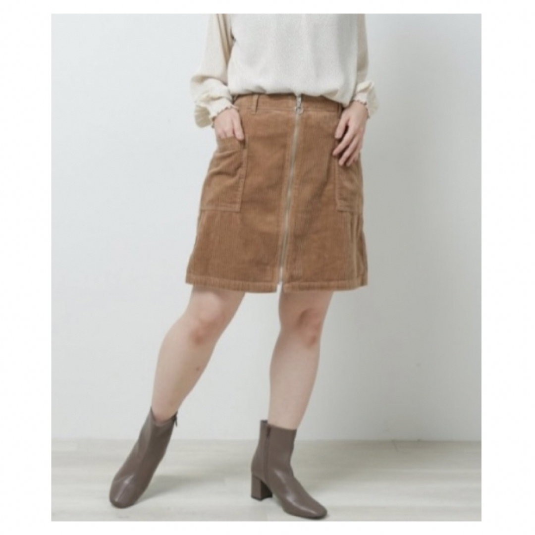 【新品・タグ付】【frames Ray Cassin】ブラウン系 ジップスカート レディースのスカート(ひざ丈スカート)の商品写真