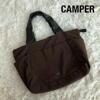 CAMPER - カンペールCAMPER　ナイロン×レザートートバッグ　ブラウン茶色