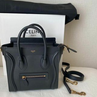 celine - 実物【セリーヌ】 レザー ラゲージ ナノショッパー 2WAY ハンドバッ-9