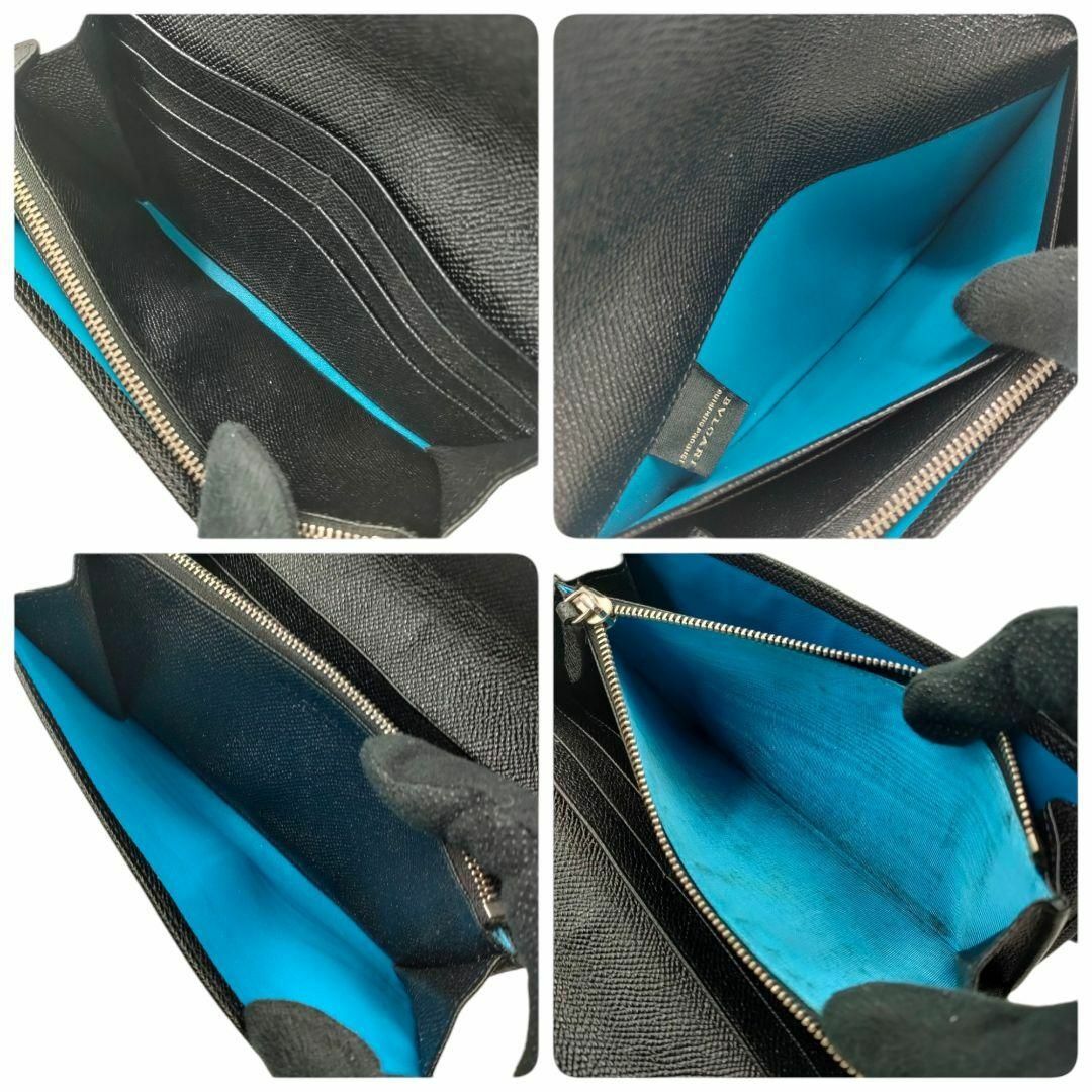 BVLGARI(ブルガリ)の未使用級 ブルガリ コローレ サークルロゴ 長財布 フラップ レザー ブラック レディースのファッション小物(財布)の商品写真