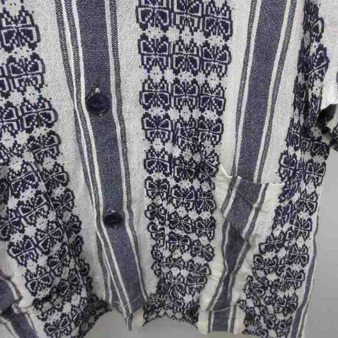 Needles(ニードルス)のニードルス 美品 23SS カバナシャツ カジュアルシャツ 半袖 白 紫 M メンズのトップス(シャツ)の商品写真