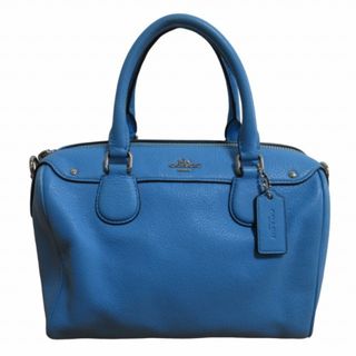 コーチ(COACH)のコーチ 2WAY レザーショルダーバッグ ハンドバック ブルー系 ■GY14(ショルダーバッグ)