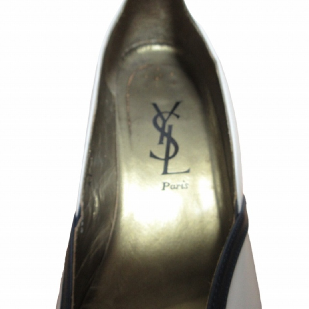イヴサンローラン Paris パンプス シューズ 白 約23.5㎝ IBO50 レディースの靴/シューズ(ハイヒール/パンプス)の商品写真