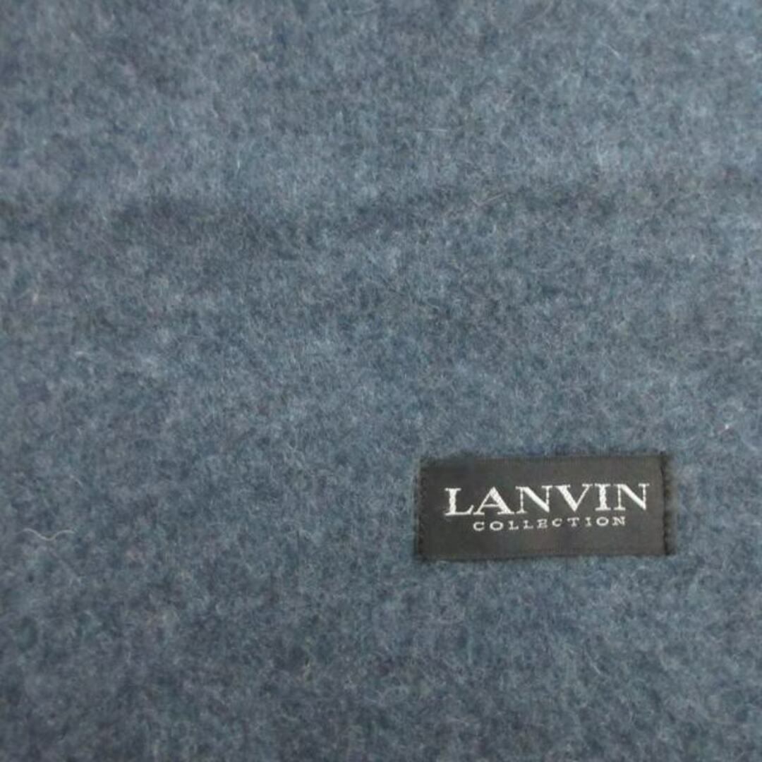 LANVIN(ランバン)のランバン コレクション マフラー ストール ショール 青系 IBO50 レディースのファッション小物(マフラー/ショール)の商品写真