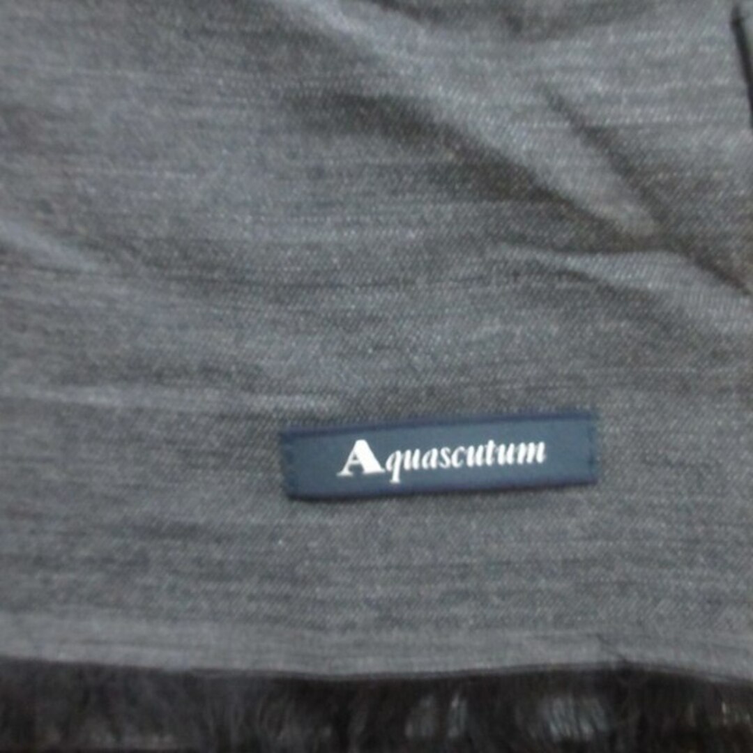 AQUA SCUTUM(アクアスキュータム)のアクアスキュータム ウールストール マフラー シルク混 グレー IBO50 レディースのファッション小物(ストール/パシュミナ)の商品写真