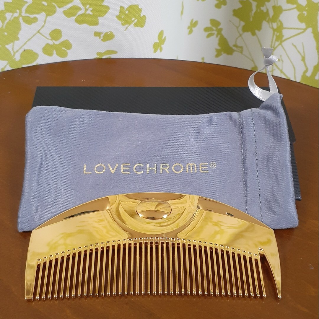 LOVE CHROME(ラブクロム)のLOVECHROME ラブクロム K24GP TSUKI GOLD コスメ/美容のヘアケア/スタイリング(ヘアブラシ/クシ)の商品写真