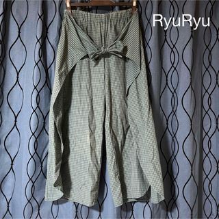 RyuRyu - RyuRyu ギンガムチェック コットン ガウチョパンツ