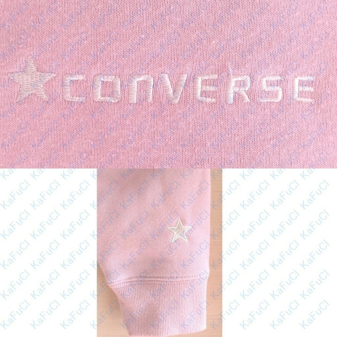 CONVERSE(コンバース)のCONVERSE ALL STAR コンバース スウェット 裏起毛 薄ピンク 星 レディースのトップス(トレーナー/スウェット)の商品写真