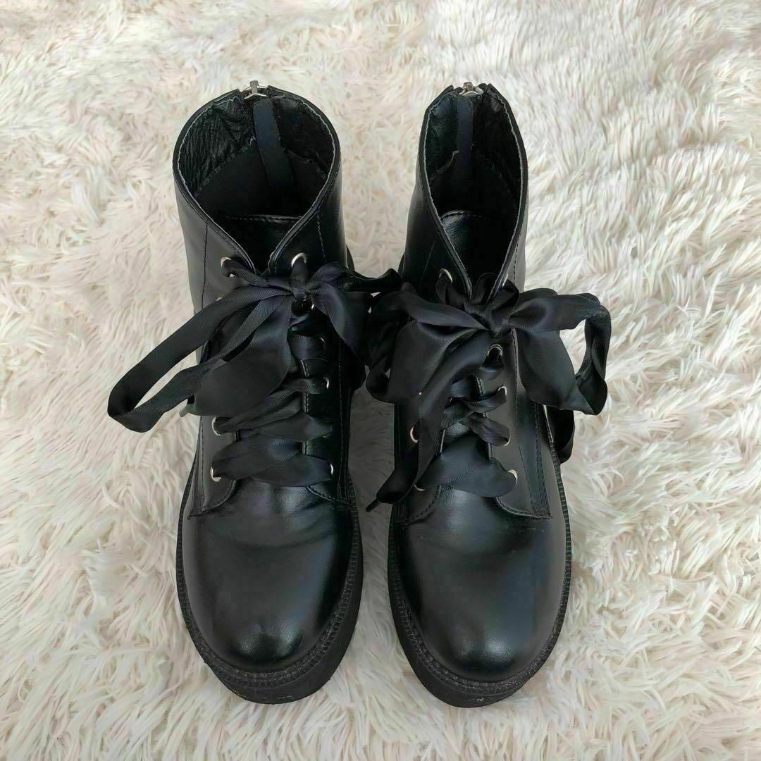 Drug Honeyドラッグハニー　厚底ブーツ　ブラック黒　38 レディースの靴/シューズ(ブーツ)の商品写真